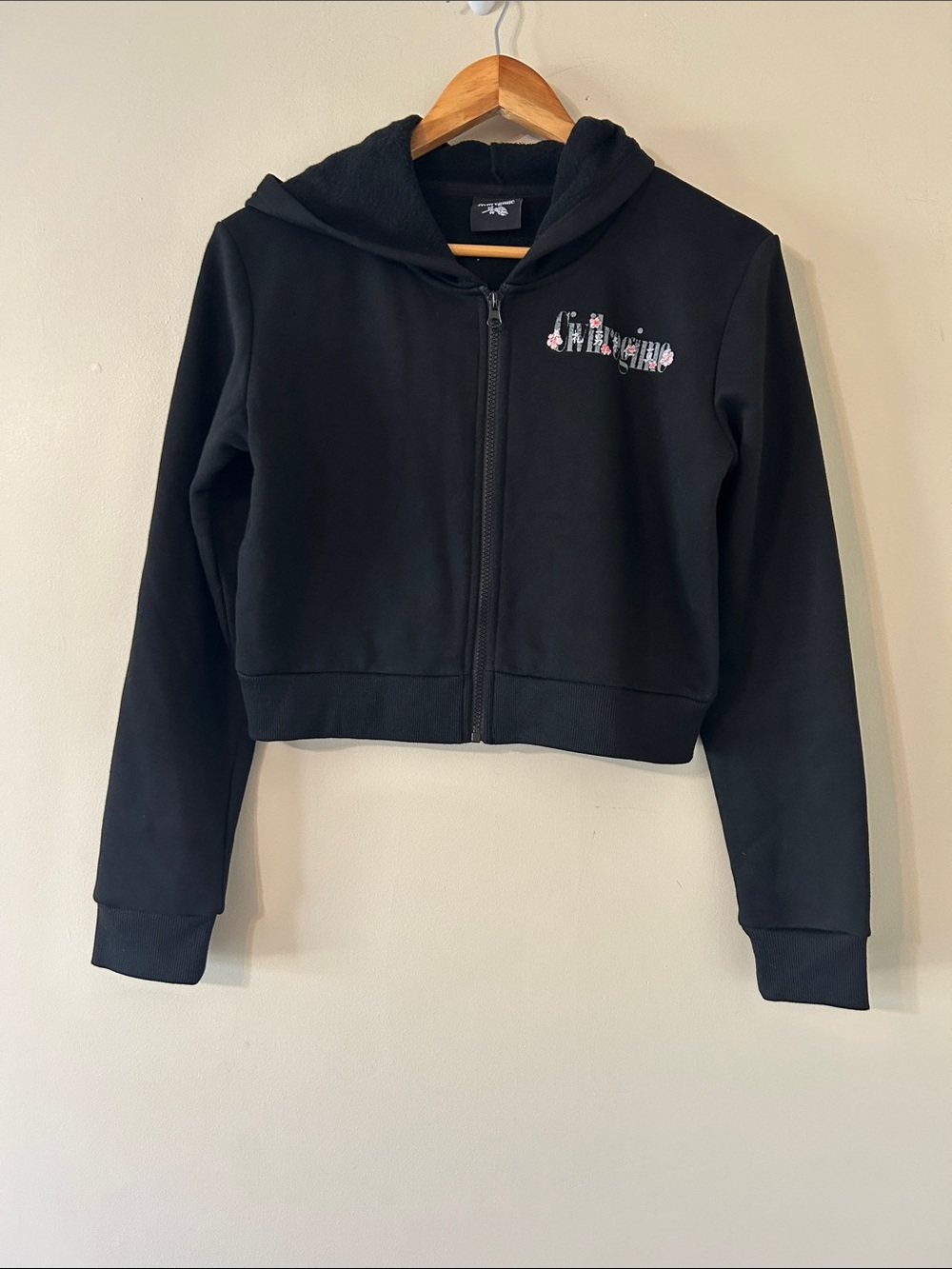 Civilregime Large Black Hoodie Roses From Concrete Chinese Cherry Blossom Sword